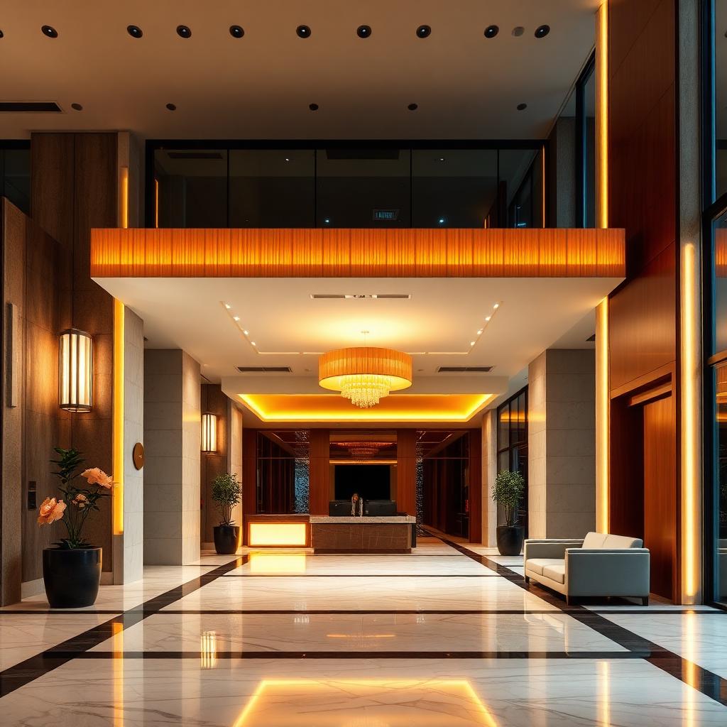 Aplicação de iluminação corporativa e decorativa